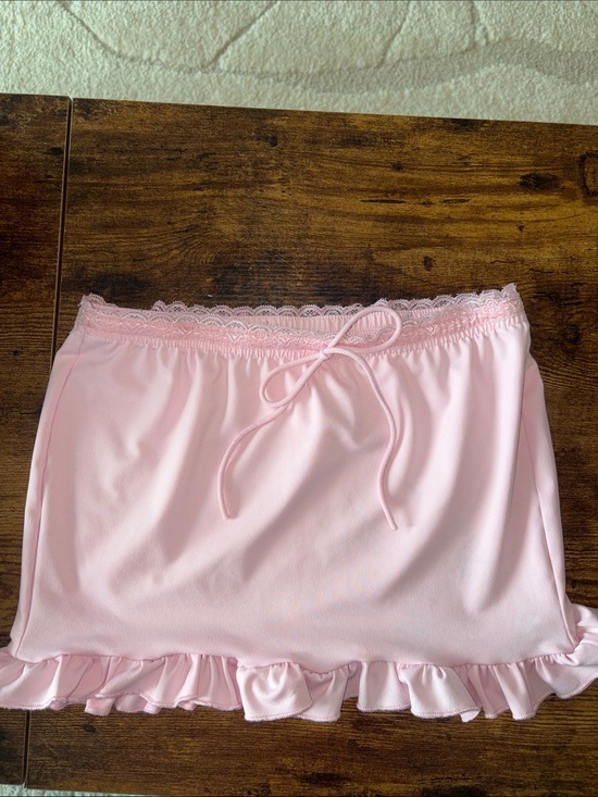 Dresses & Skirts - Women’s Pink Lace-Trim Sleep Skirt